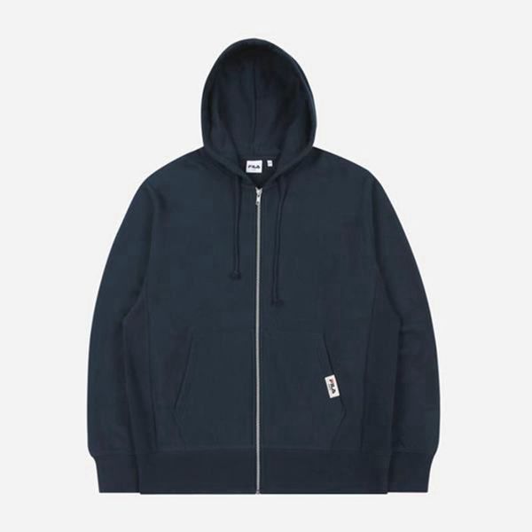 Fila Small Linear Hooded Zip Men's Jackets - Navy,NZ 578-32186